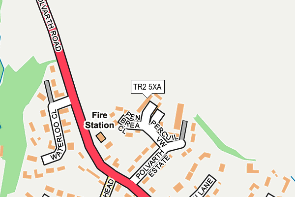 TR2 5XA map - OS OpenMap – Local (Ordnance Survey) TR2 5XA map - OS OpenMap – Local (Ordnance Survey)
