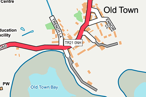 TR21 0NH map - OS OpenMap – Local (Ordnance Survey) TR21 0NH map - OS OpenMap – Local (Ordnance Survey)