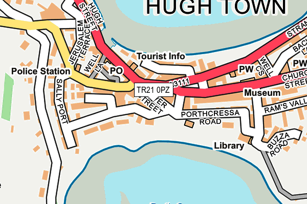 TR21 0PZ map - OS OpenMap – Local (Ordnance Survey) TR21 0PZ map - OS OpenMap – Local (Ordnance Survey)