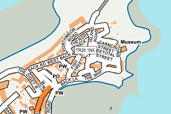 TR26 1NX map - OS OpenMap – Local (Ordnance Survey) TR26 1NX map - OS OpenMap – Local (Ordnance Survey)