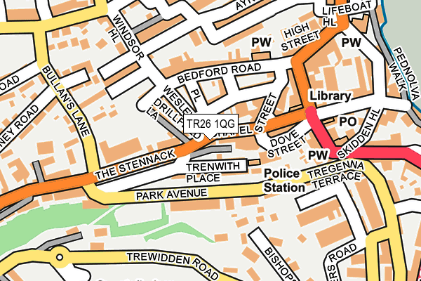TR26 1QG map - OS OpenMap – Local (Ordnance Survey)