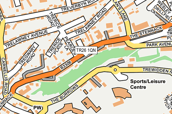 TR26 1QN map - OS OpenMap – Local (Ordnance Survey) TR26 1QN map - OS OpenMap – Local (Ordnance Survey)