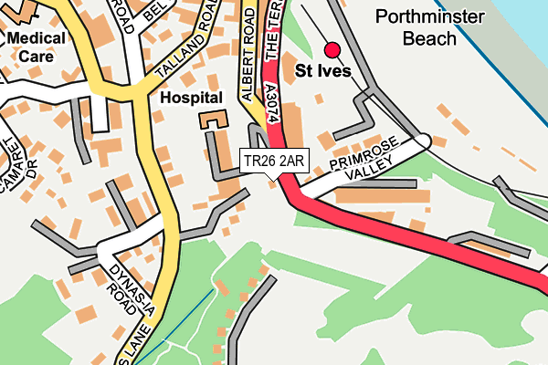 TR26 2AR map - OS OpenMap – Local (Ordnance Survey) TR26 2AR map - OS OpenMap – Local (Ordnance Survey)
