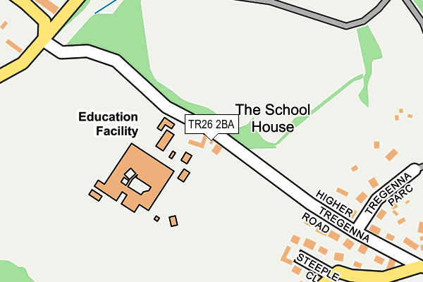 TR26 2BA map - OS OpenMap – Local (Ordnance Survey) TR26 2BA map - OS OpenMap – Local (Ordnance Survey)