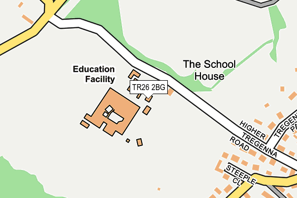 TR26 2BG map - OS OpenMap – Local (Ordnance Survey) TR26 2BG map - OS OpenMap – Local (Ordnance Survey)