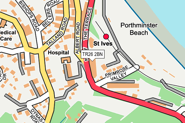 TR26 2BN map - OS OpenMap – Local (Ordnance Survey) TR26 2BN map - OS OpenMap – Local (Ordnance Survey)