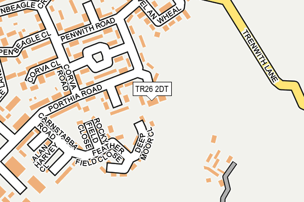 TR26 2DT map - OS OpenMap – Local (Ordnance Survey) TR26 2DT map - OS OpenMap – Local (Ordnance Survey)