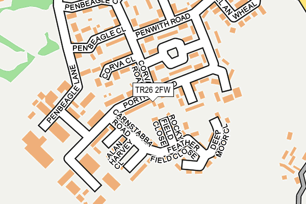 TR26 2FW map - OS OpenMap – Local (Ordnance Survey) TR26 2FW map - OS OpenMap – Local (Ordnance Survey)
