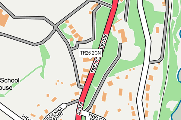TR26 2GN map - OS OpenMap – Local (Ordnance Survey) TR26 2GN map - OS OpenMap – Local (Ordnance Survey)
