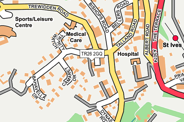 TR26 2GQ map - OS OpenMap – Local (Ordnance Survey) TR26 2GQ map - OS OpenMap – Local (Ordnance Survey)