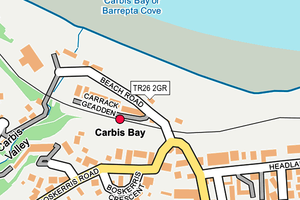 TR26 2GR map - OS OpenMap – Local (Ordnance Survey) TR26 2GR map - OS OpenMap – Local (Ordnance Survey)