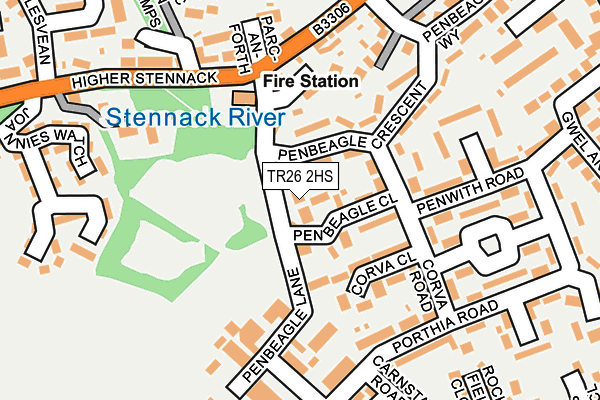 TR26 2HS map - OS OpenMap – Local (Ordnance Survey) TR26 2HS map - OS OpenMap – Local (Ordnance Survey)
