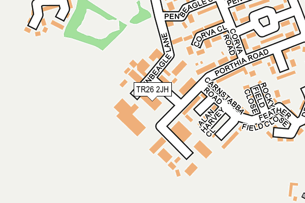 TR26 2JH map - OS OpenMap – Local (Ordnance Survey) TR26 2JH map - OS OpenMap – Local (Ordnance Survey)