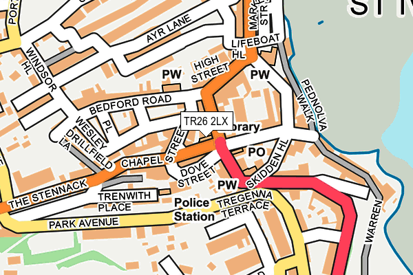 TR26 2LX map - OS OpenMap – Local (Ordnance Survey) TR26 2LX map - OS OpenMap – Local (Ordnance Survey)