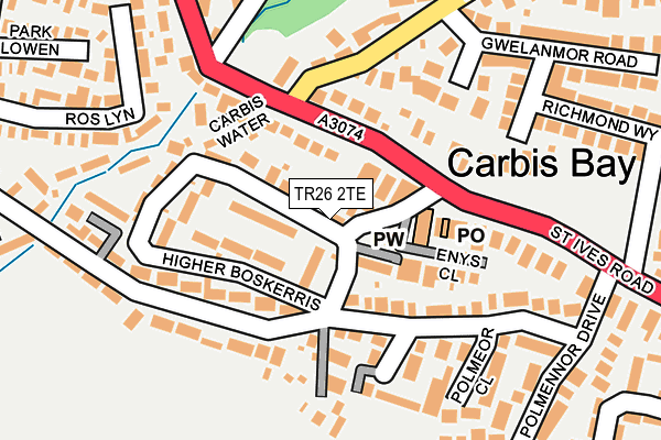 TR26 2TE map - OS OpenMap – Local (Ordnance Survey) TR26 2TE map - OS OpenMap – Local (Ordnance Survey)