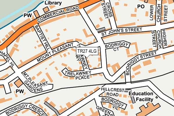 TR27 4LG map - OS OpenMap – Local (Ordnance Survey) TR27 4LG map - OS OpenMap – Local (Ordnance Survey)