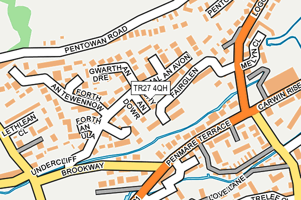 TR27 4QH map - OS OpenMap – Local (Ordnance Survey) TR27 4QH map - OS OpenMap – Local (Ordnance Survey)