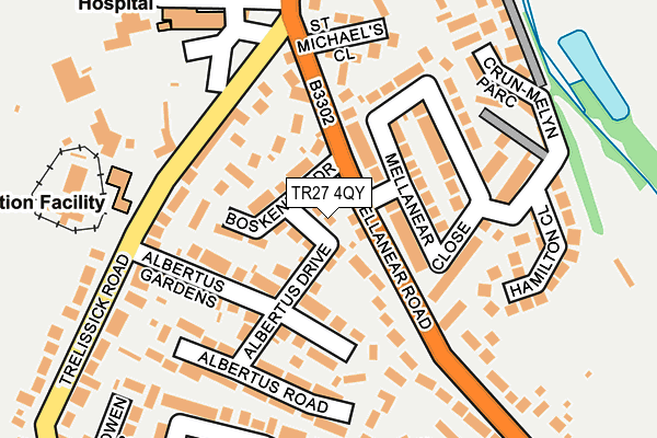 TR27 4QY map - OS OpenMap – Local (Ordnance Survey) TR27 4QY map - OS OpenMap – Local (Ordnance Survey)