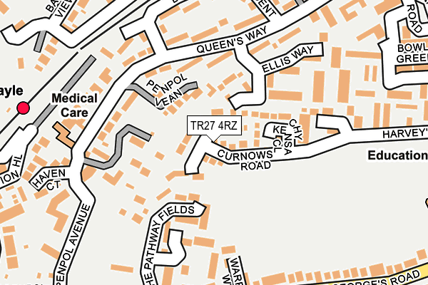 TR27 4RZ map - OS OpenMap – Local (Ordnance Survey) TR27 4RZ map - OS OpenMap – Local (Ordnance Survey)