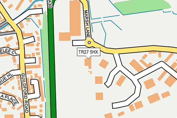 TR27 5HX map - OS OpenMap – Local (Ordnance Survey) TR27 5HX map - OS OpenMap – Local (Ordnance Survey)