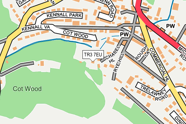 TR3 7EU map - OS OpenMap – Local (Ordnance Survey) TR3 7EU map - OS OpenMap – Local (Ordnance Survey)