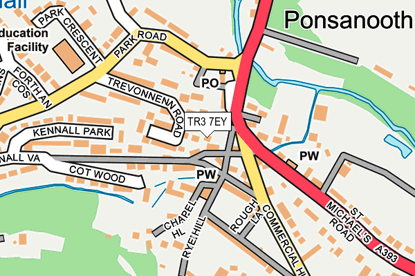 TR3 7EY map - OS OpenMap – Local (Ordnance Survey) TR3 7EY map - OS OpenMap – Local (Ordnance Survey)