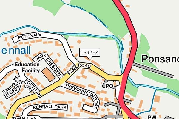 TR3 7HZ map - OS OpenMap – Local (Ordnance Survey) TR3 7HZ map - OS OpenMap – Local (Ordnance Survey)