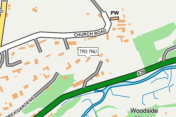 TR3 7NU map - OS OpenMap – Local (Ordnance Survey) TR3 7NU map - OS OpenMap – Local (Ordnance Survey)