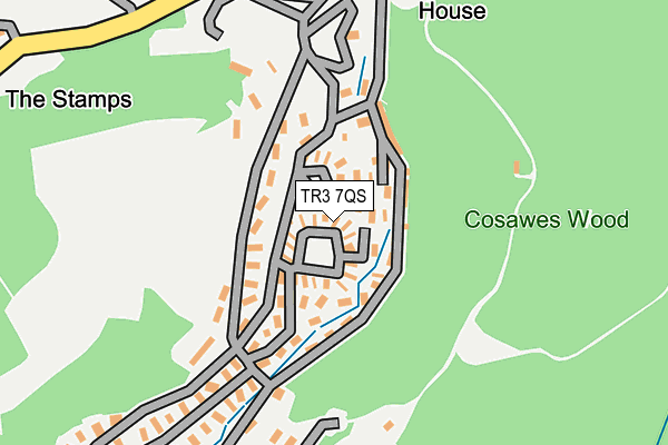 TR3 7QS map - OS OpenMap – Local (Ordnance Survey) TR3 7QS map - OS OpenMap – Local (Ordnance Survey)