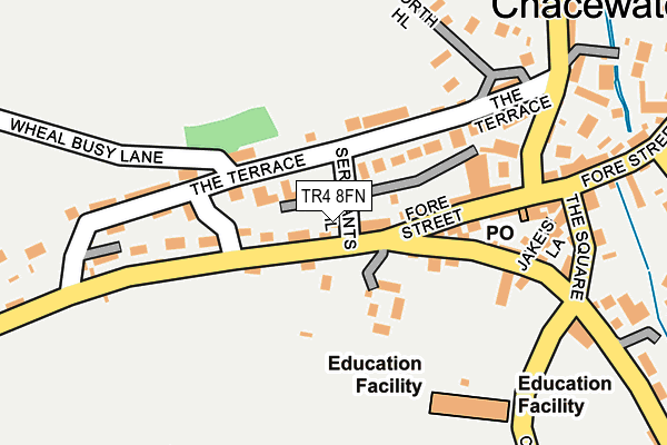 TR4 8FN map - OS OpenMap – Local (Ordnance Survey) TR4 8FN map - OS OpenMap – Local (Ordnance Survey)