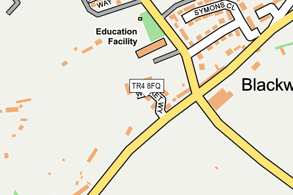 TR4 8FQ map - OS OpenMap – Local (Ordnance Survey) TR4 8FQ map - OS OpenMap – Local (Ordnance Survey)