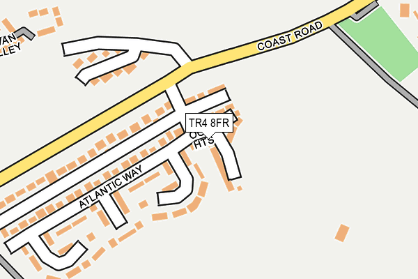 TR4 8FR map - OS OpenMap – Local (Ordnance Survey) TR4 8FR map - OS OpenMap – Local (Ordnance Survey)
