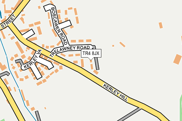 TR4 8JX map - OS OpenMap – Local (Ordnance Survey) TR4 8JX map - OS OpenMap – Local (Ordnance Survey)