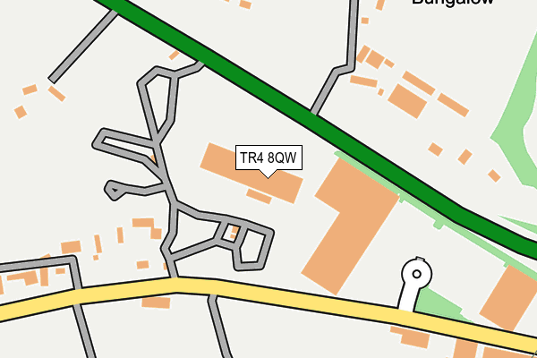 TR4 8QW map - OS OpenMap – Local (Ordnance Survey) TR4 8QW map - OS OpenMap – Local (Ordnance Survey)
