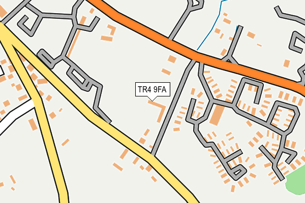 TR4 9FA map - OS OpenMap – Local (Ordnance Survey) TR4 9FA map - OS OpenMap – Local (Ordnance Survey)