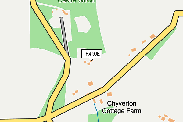 TR4 9JE map - OS OpenMap – Local (Ordnance Survey) TR4 9JE map - OS OpenMap – Local (Ordnance Survey)