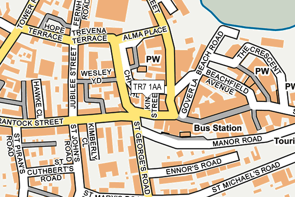 TR7 1AA map - OS OpenMap – Local (Ordnance Survey) TR7 1AA map - OS OpenMap – Local (Ordnance Survey)