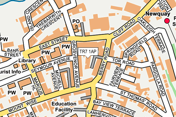 TR7 1AP map - OS OpenMap – Local (Ordnance Survey) TR7 1AP map - OS OpenMap – Local (Ordnance Survey)
