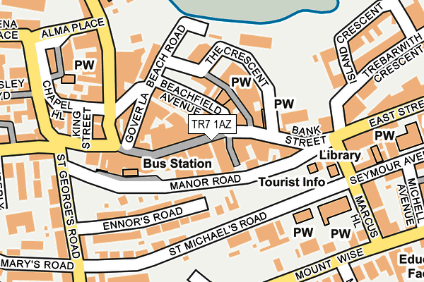 TR7 1AZ map - OS OpenMap – Local (Ordnance Survey) TR7 1AZ map - OS OpenMap – Local (Ordnance Survey)