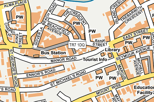 TR7 1DQ map - OS OpenMap – Local (Ordnance Survey) TR7 1DQ map - OS OpenMap – Local (Ordnance Survey)