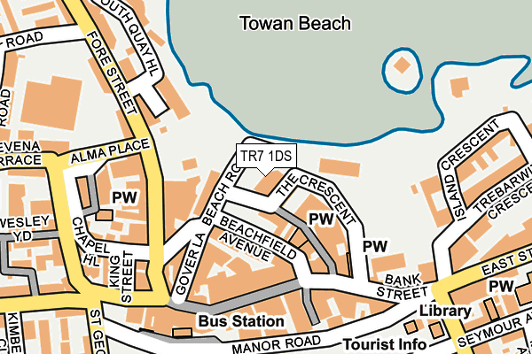 TR7 1DS map - OS OpenMap – Local (Ordnance Survey) TR7 1DS map - OS OpenMap – Local (Ordnance Survey)