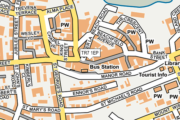 TR7 1EP map - OS OpenMap – Local (Ordnance Survey) TR7 1EP map - OS OpenMap – Local (Ordnance Survey)