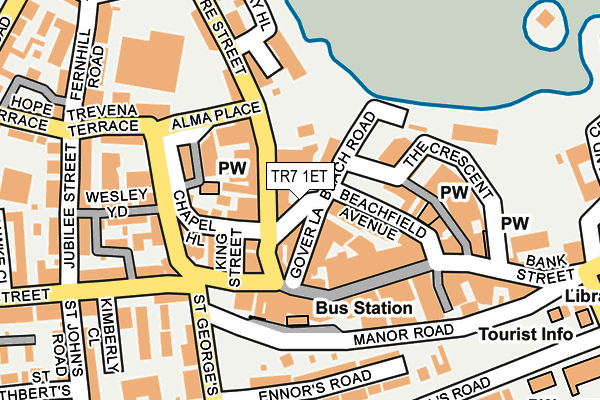 TR7 1ET map - OS OpenMap – Local (Ordnance Survey) TR7 1ET map - OS OpenMap – Local (Ordnance Survey)
