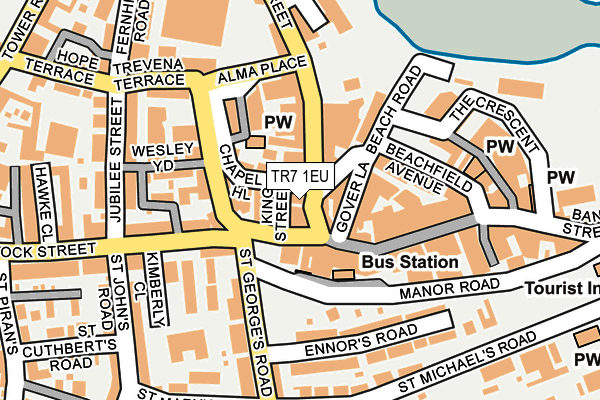 TR7 1EU map - OS OpenMap – Local (Ordnance Survey) TR7 1EU map - OS OpenMap – Local (Ordnance Survey)