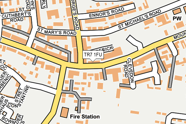 TR7 1FU map - OS OpenMap – Local (Ordnance Survey) TR7 1FU map - OS OpenMap – Local (Ordnance Survey)