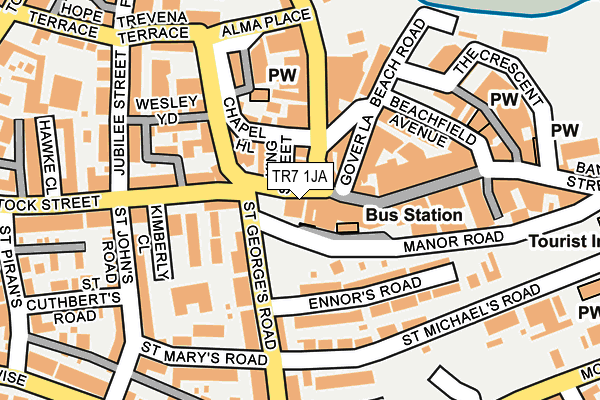 TR7 1JA map - OS OpenMap – Local (Ordnance Survey) TR7 1JA map - OS OpenMap – Local (Ordnance Survey)