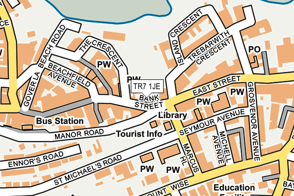 TR7 1JE map - OS OpenMap – Local (Ordnance Survey) TR7 1JE map - OS OpenMap – Local (Ordnance Survey)