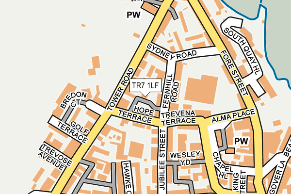 TR7 1LF map - OS OpenMap – Local (Ordnance Survey) TR7 1LF map - OS OpenMap – Local (Ordnance Survey)