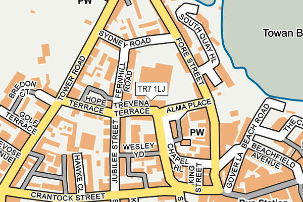TR7 1LJ map - OS OpenMap – Local (Ordnance Survey) TR7 1LJ map - OS OpenMap – Local (Ordnance Survey)