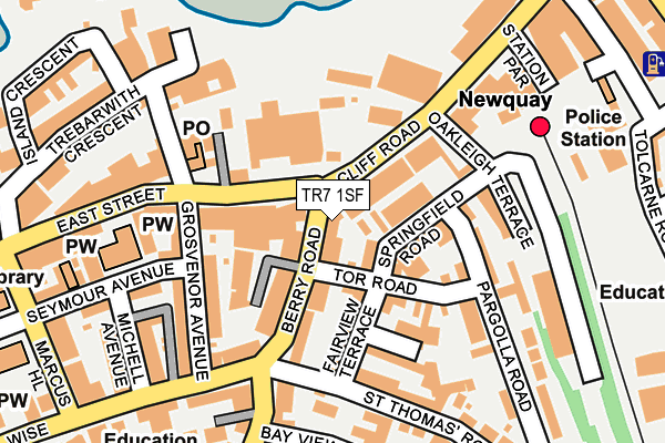 TR7 1SF map - OS OpenMap – Local (Ordnance Survey) TR7 1SF map - OS OpenMap – Local (Ordnance Survey)
